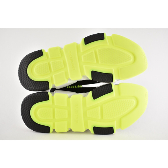 Balenciaga Mens Speed Black Yellow Logo Sock Flat High Top Trainer Sneaker 45 12 - Picture 11 of 11